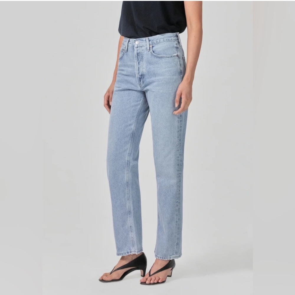 Agolde Lana Mid Rise Straight Jeans in Riptide Size 31